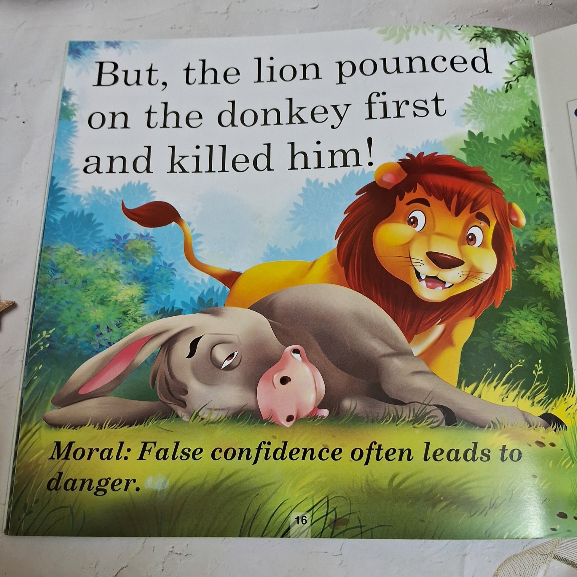 The Lion the Cock and the Donkey - Large Print - We Are Turners