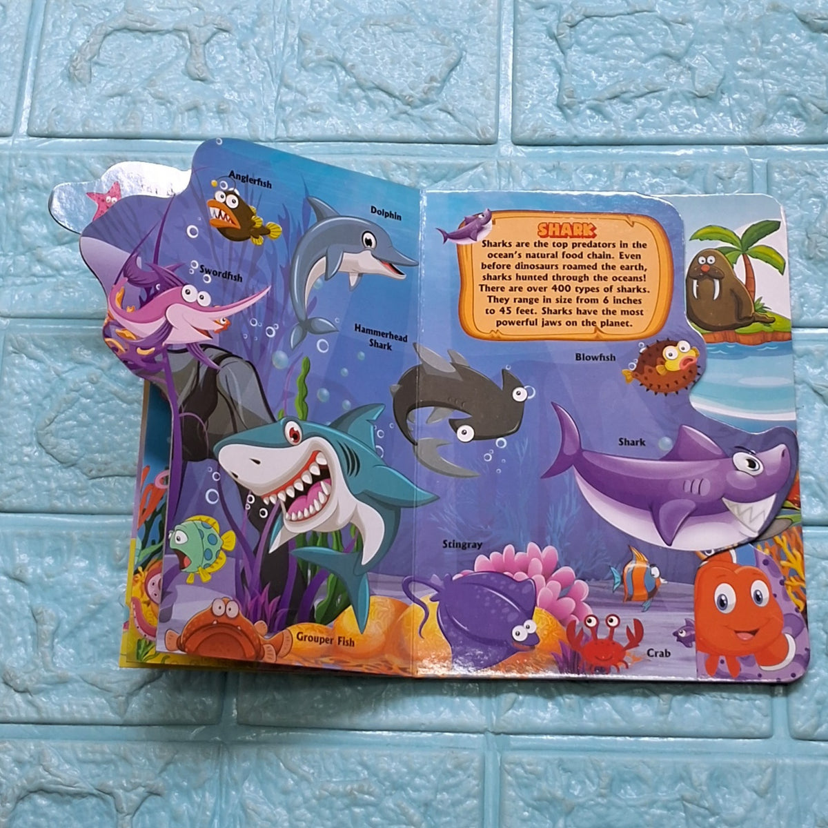 Step Cut Board Book-Sea Friends - Stock Clearance