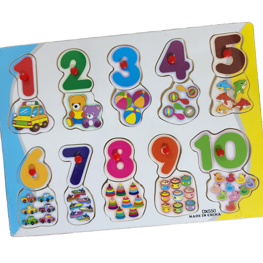 Number Counting - Knob Wooden Puzzle