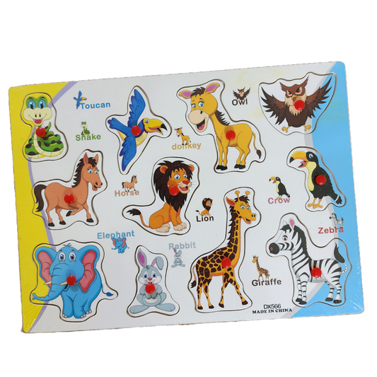 Animals and Birds - Knob Wooden Puzzle
