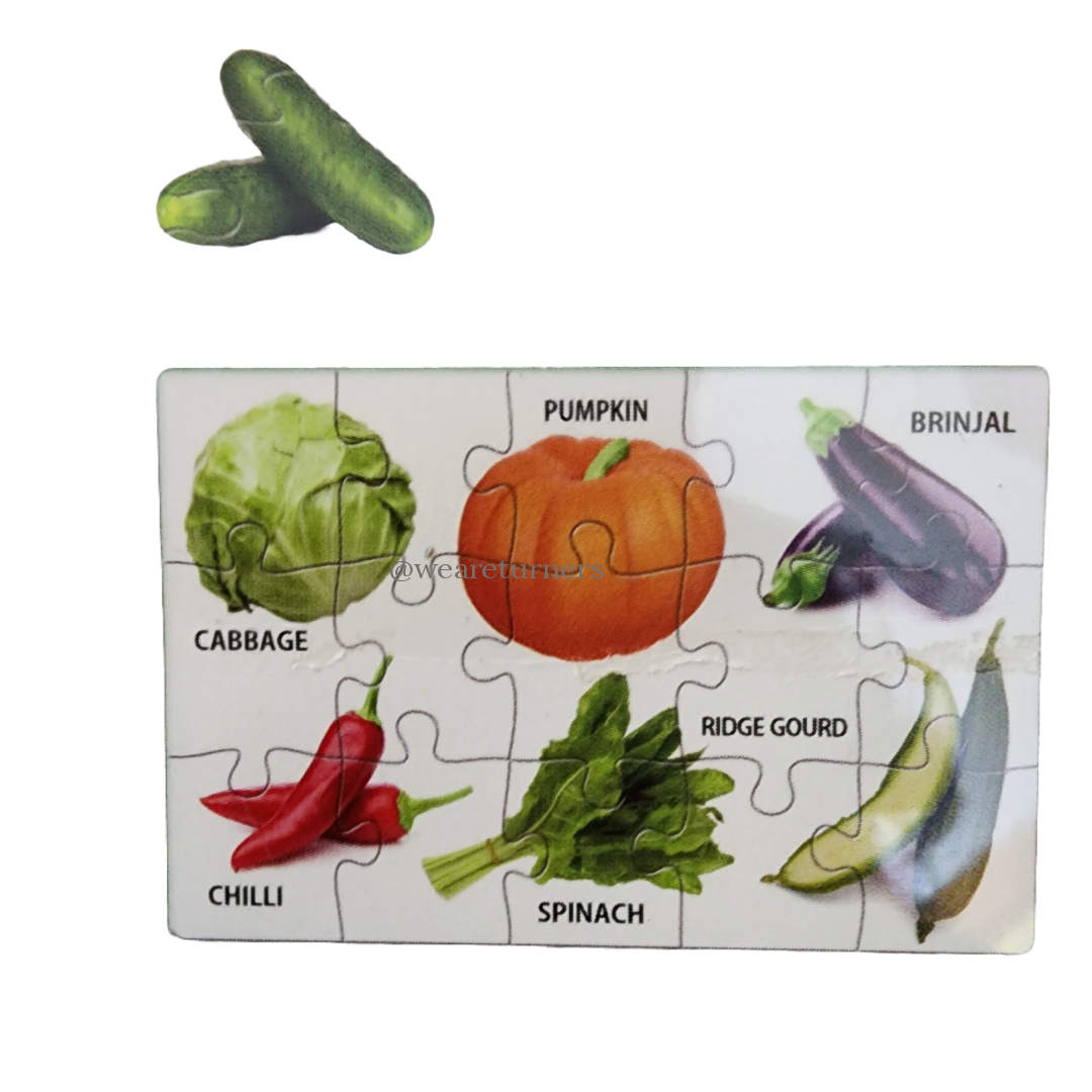 PreSchool Puzzle - 4 Puzzles - Vegetables