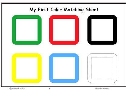 My First Color Matching Sheet