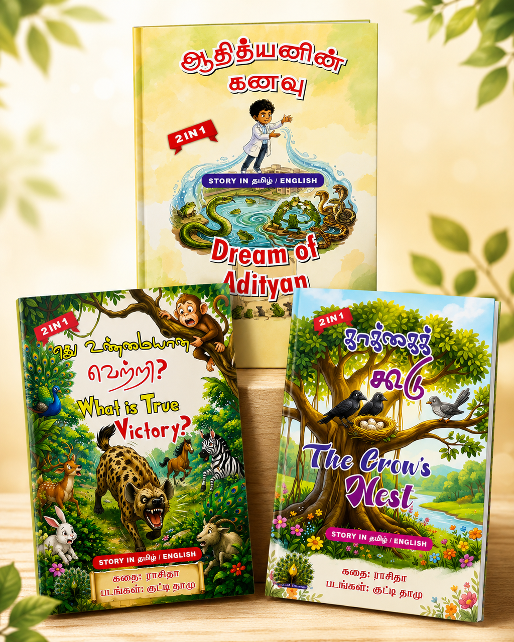 2 in 1 Story Book Combo (3 Books) - Tamil/English Bilingual