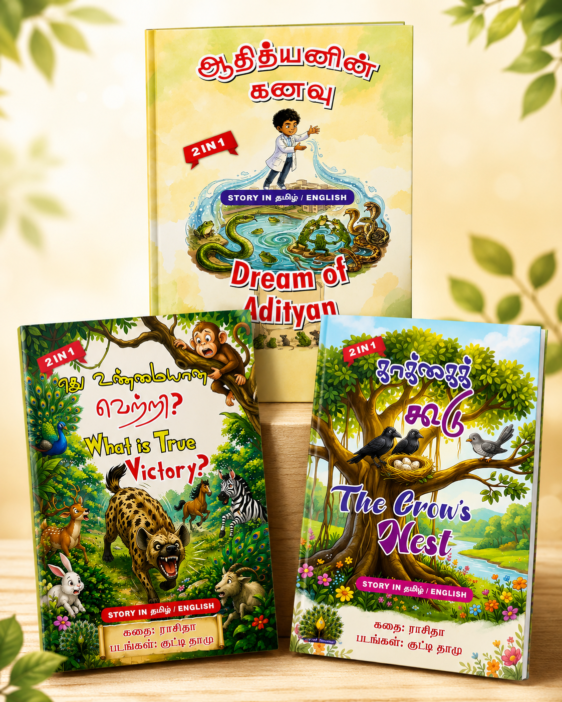 2 in 1 Story Book Combo (3 Books) - Tamil/English Bilingual