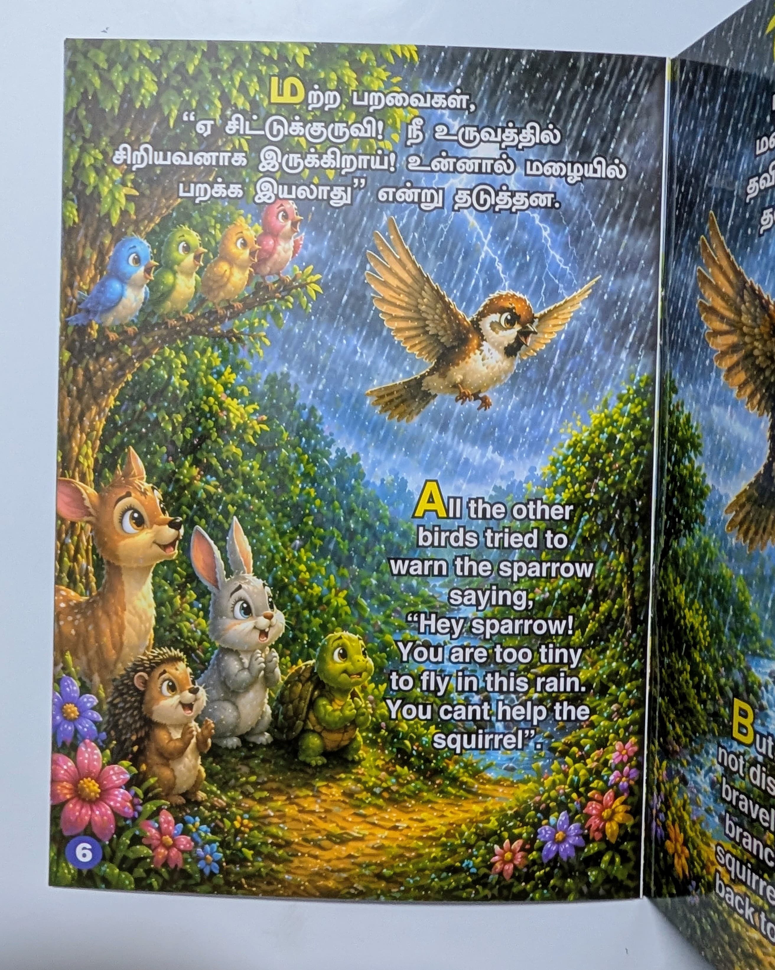 The Brave Little Sparrow - Bilingual Story Book in Tamil and English