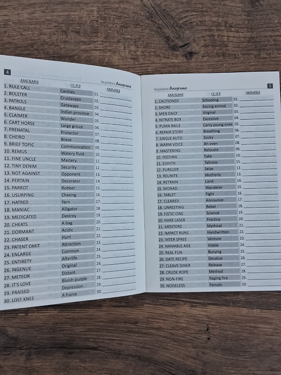 Word Games - Inquisitive anagrams
