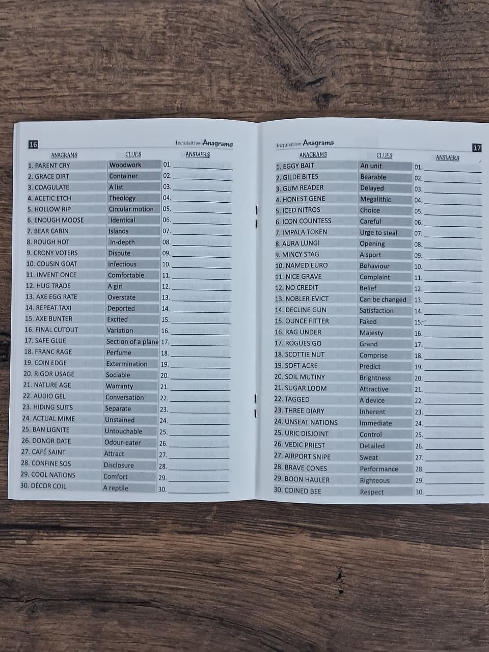 Word Games - Inquisitive anagrams