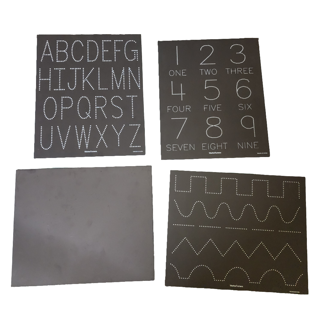 Alphabets Numbers Patterns Open Combo - Dual Sided Board