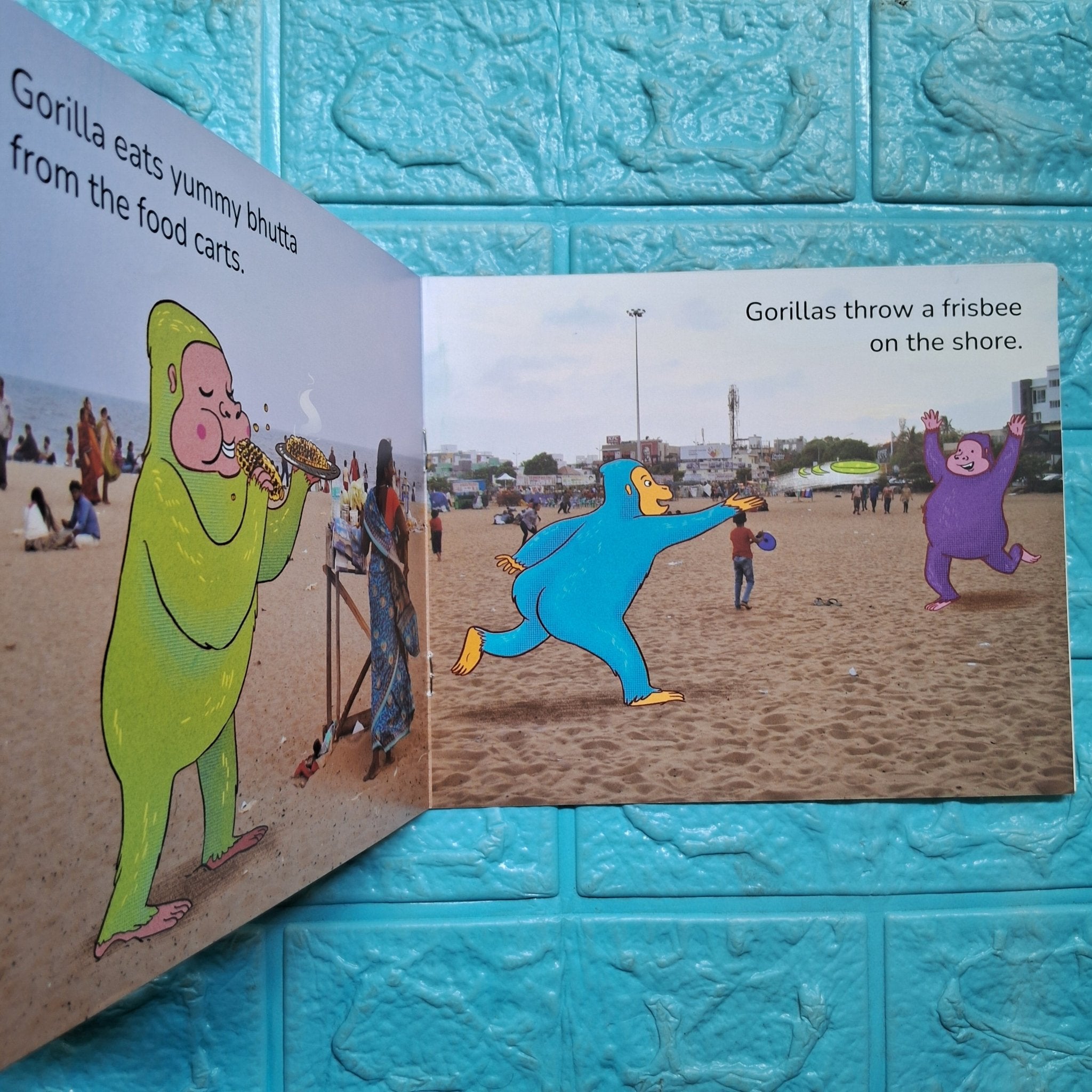 Gorillas Go to the Beach - English - Level 1 - Pratham - We Are Turners