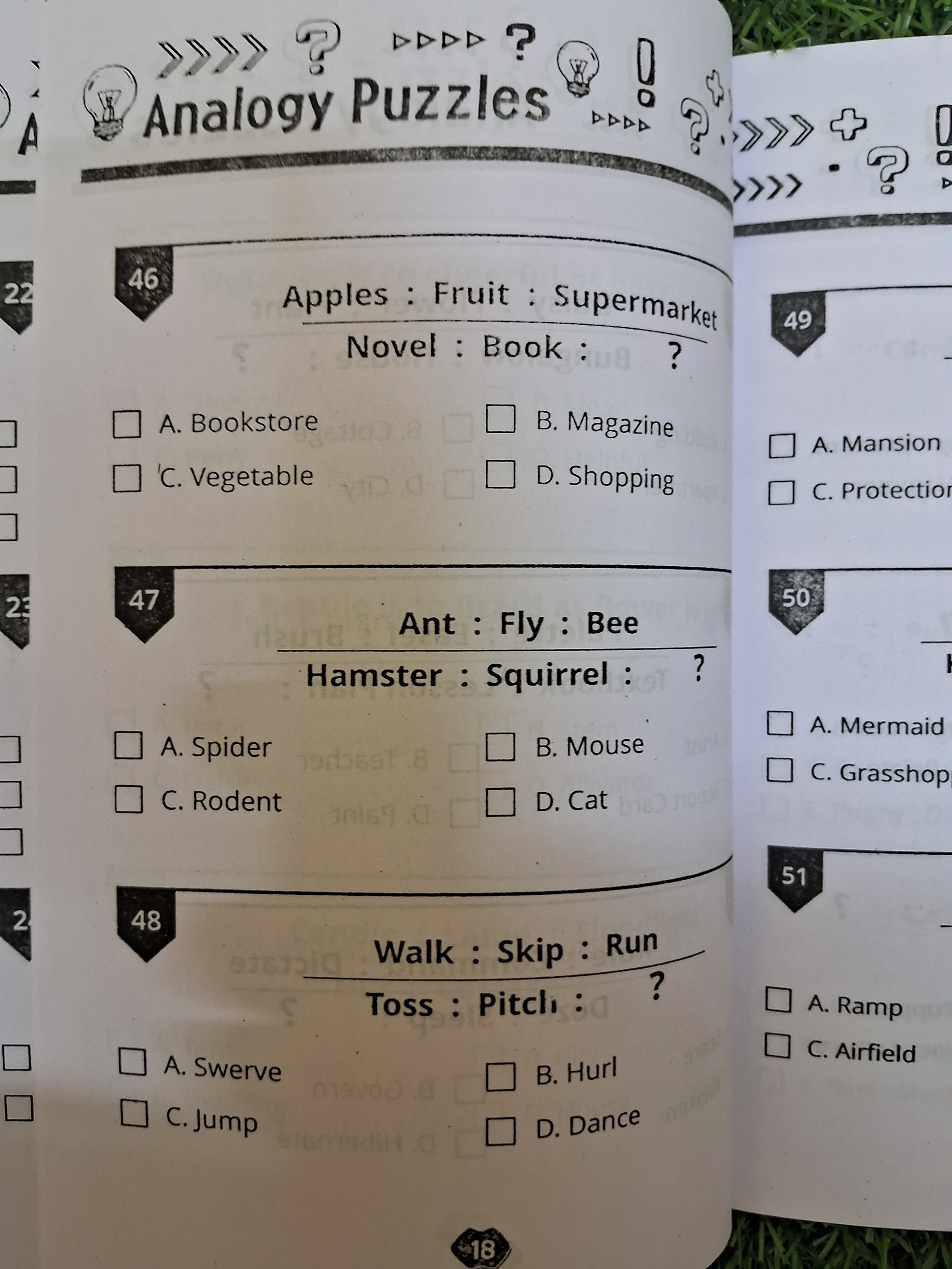 Analogy puzzles Book