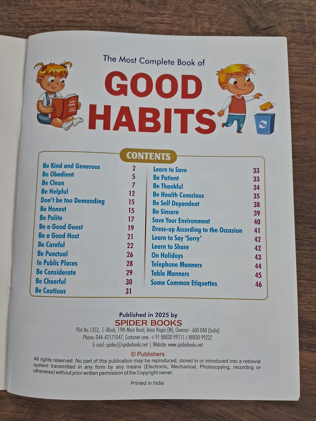 The Most Complete Book of GOOD HABITS-Large Paperback-Laminated
