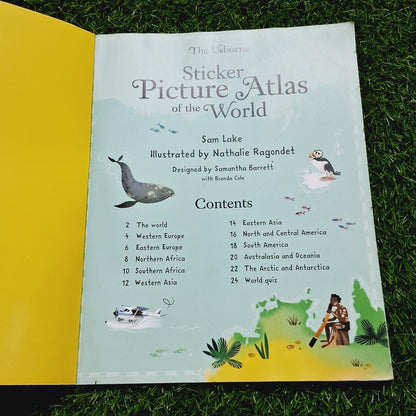Sticker picture atlas of the world - Very Good Condition Paperback