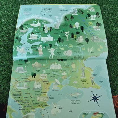 Sticker picture atlas of the world - Very Good Condition Paperback