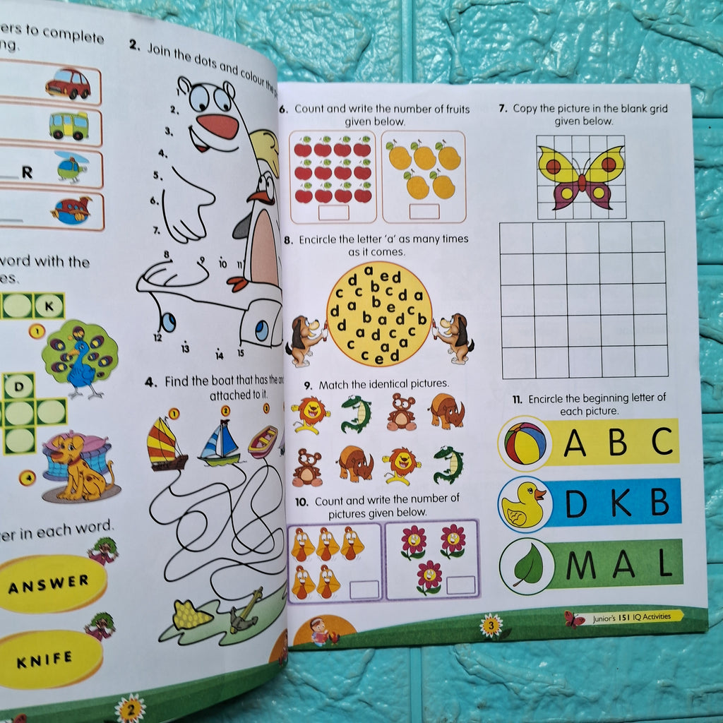 Junior's 151 IQ Activities