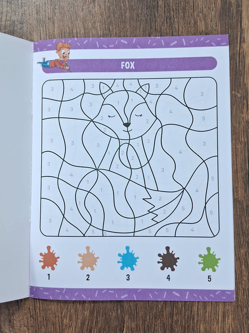 Colour Animals by Numbers - Activity Book