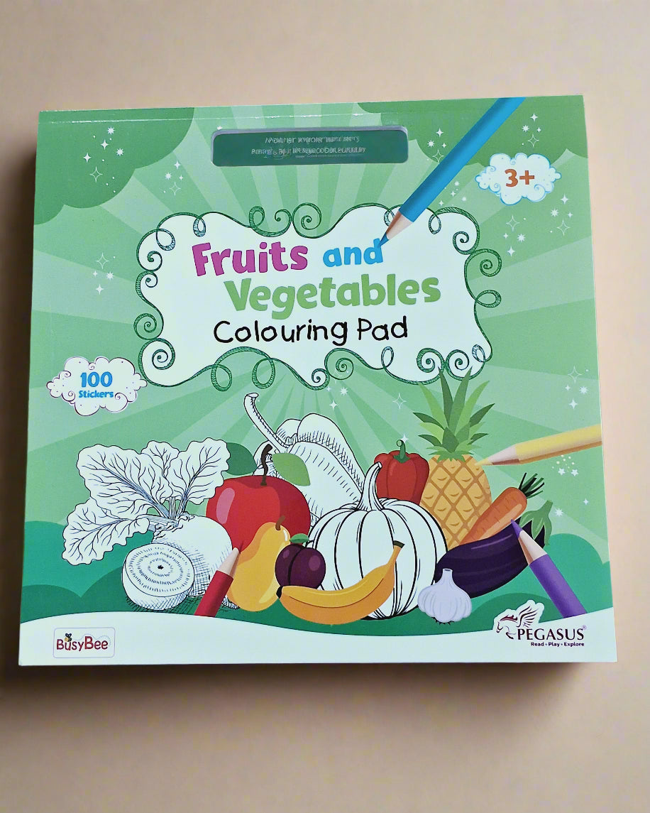 Fruits and Vegetables Colouring Pad (100 Stickers included)