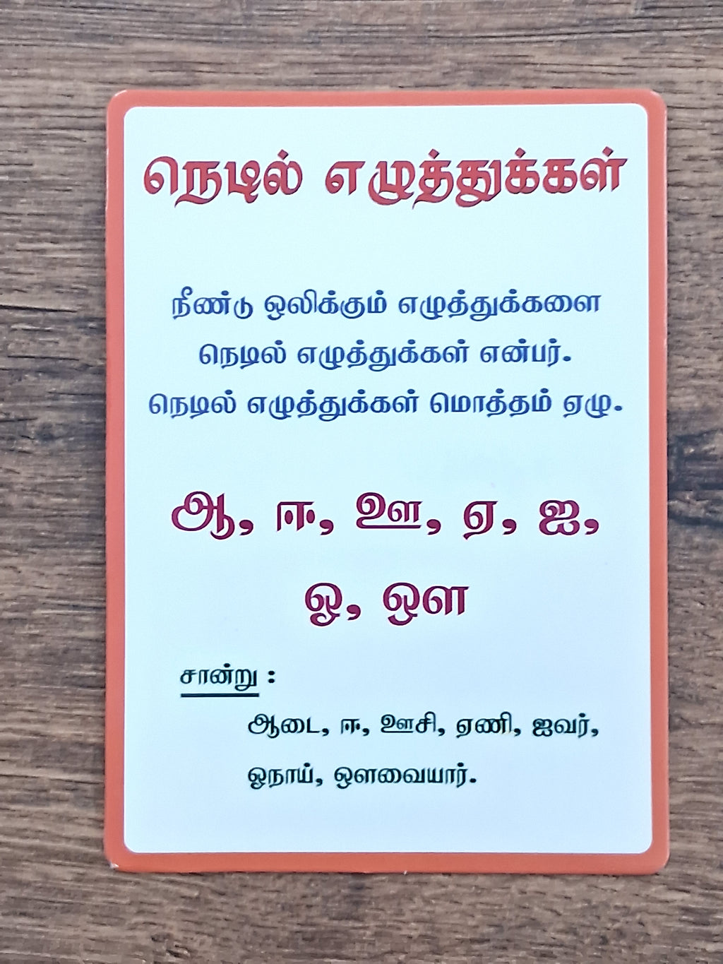 Tamil Flash Cards - 16 Cards