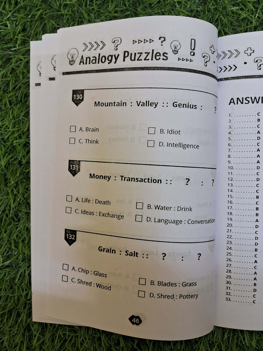 Analogy puzzles Book