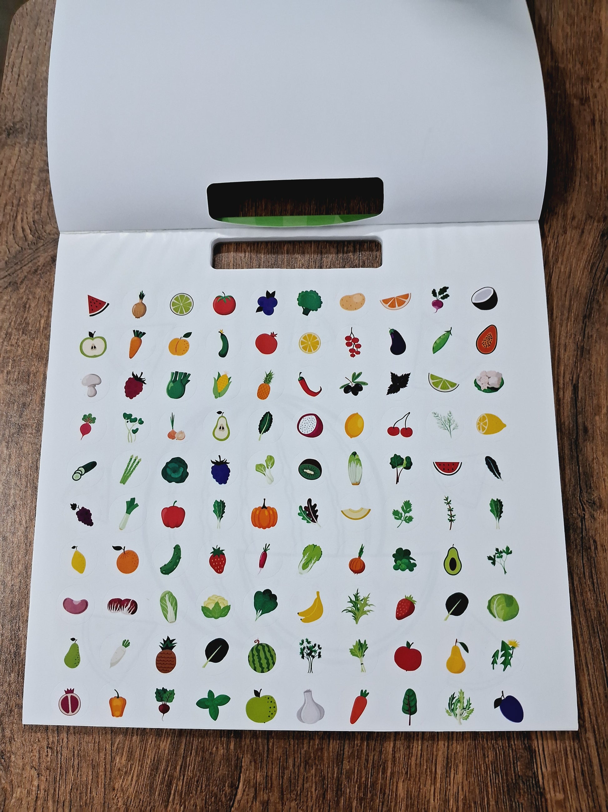 Fruits and Vegetables Colouring Pad (100 Stickers included)