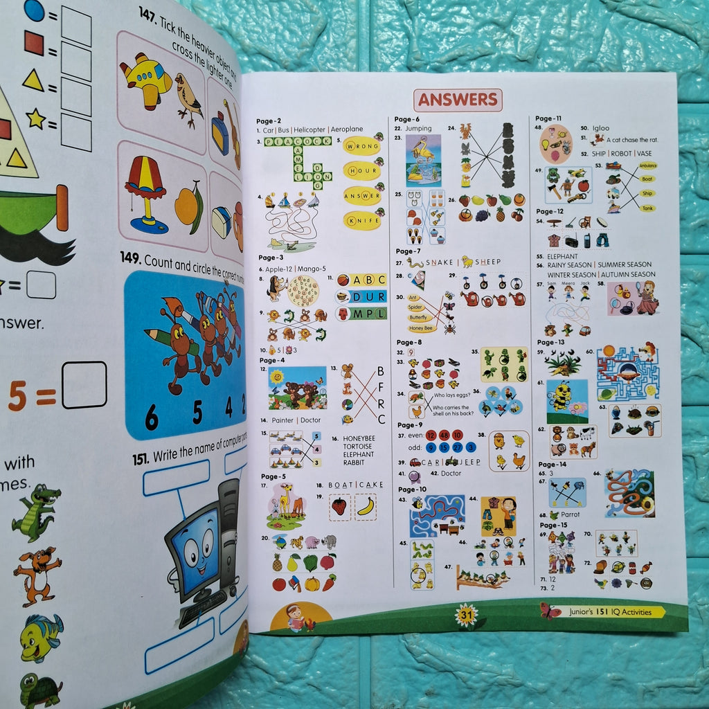 Junior's 151 IQ Activities