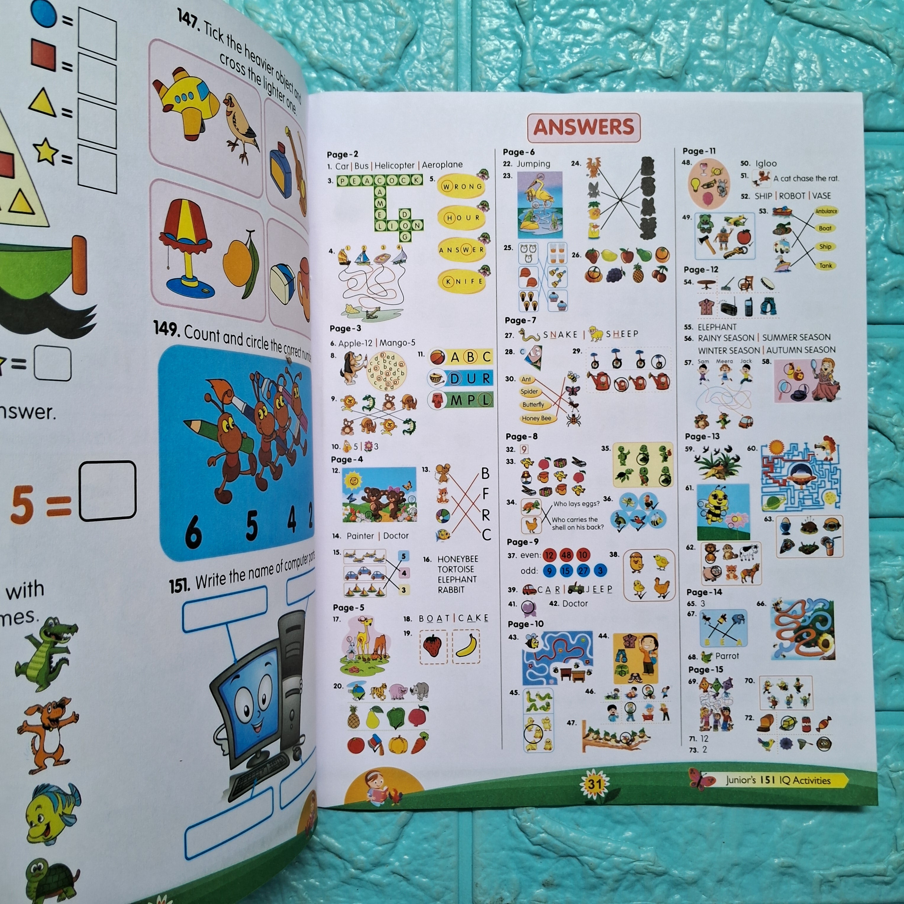 Junior's 151 IQ Activities