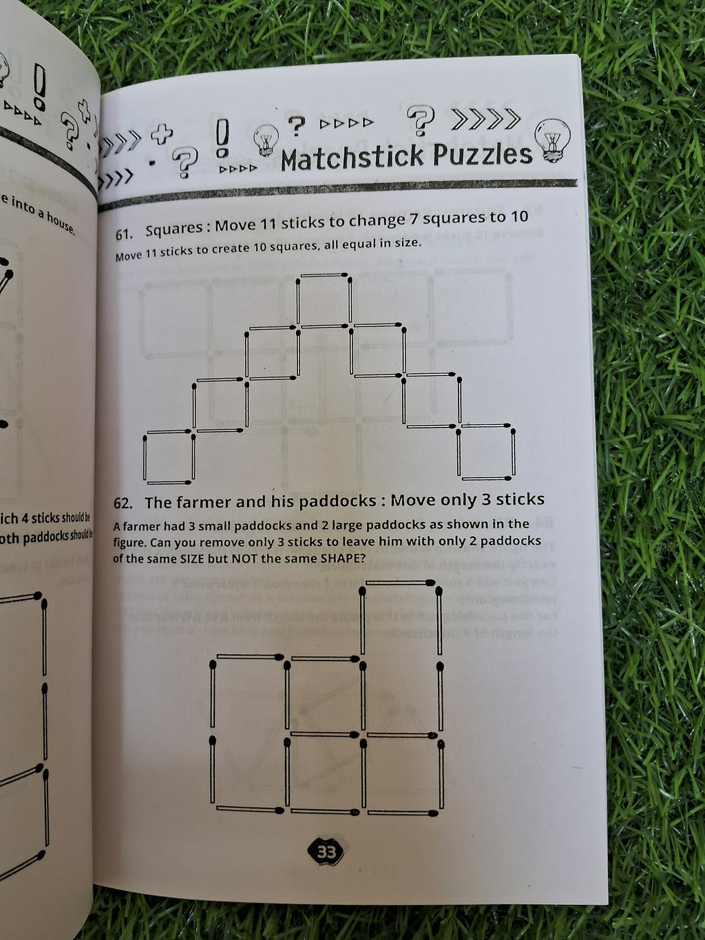 Match stick puzzles Book