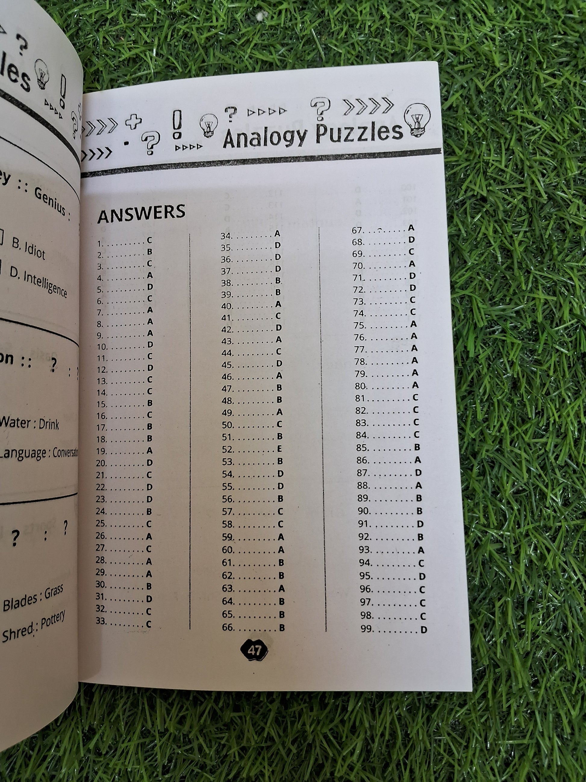 Analogy puzzles Book