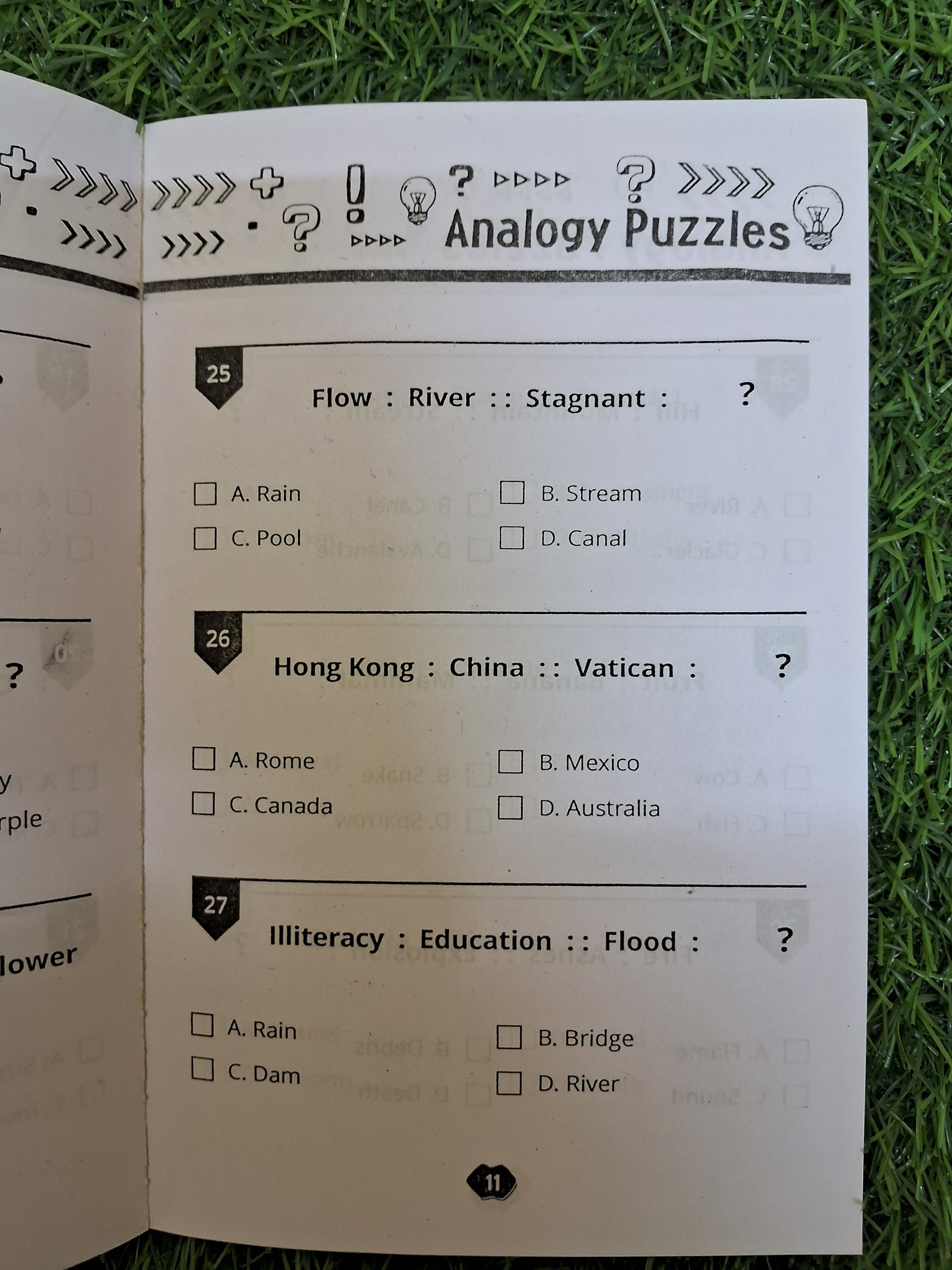 Analogy puzzles Book