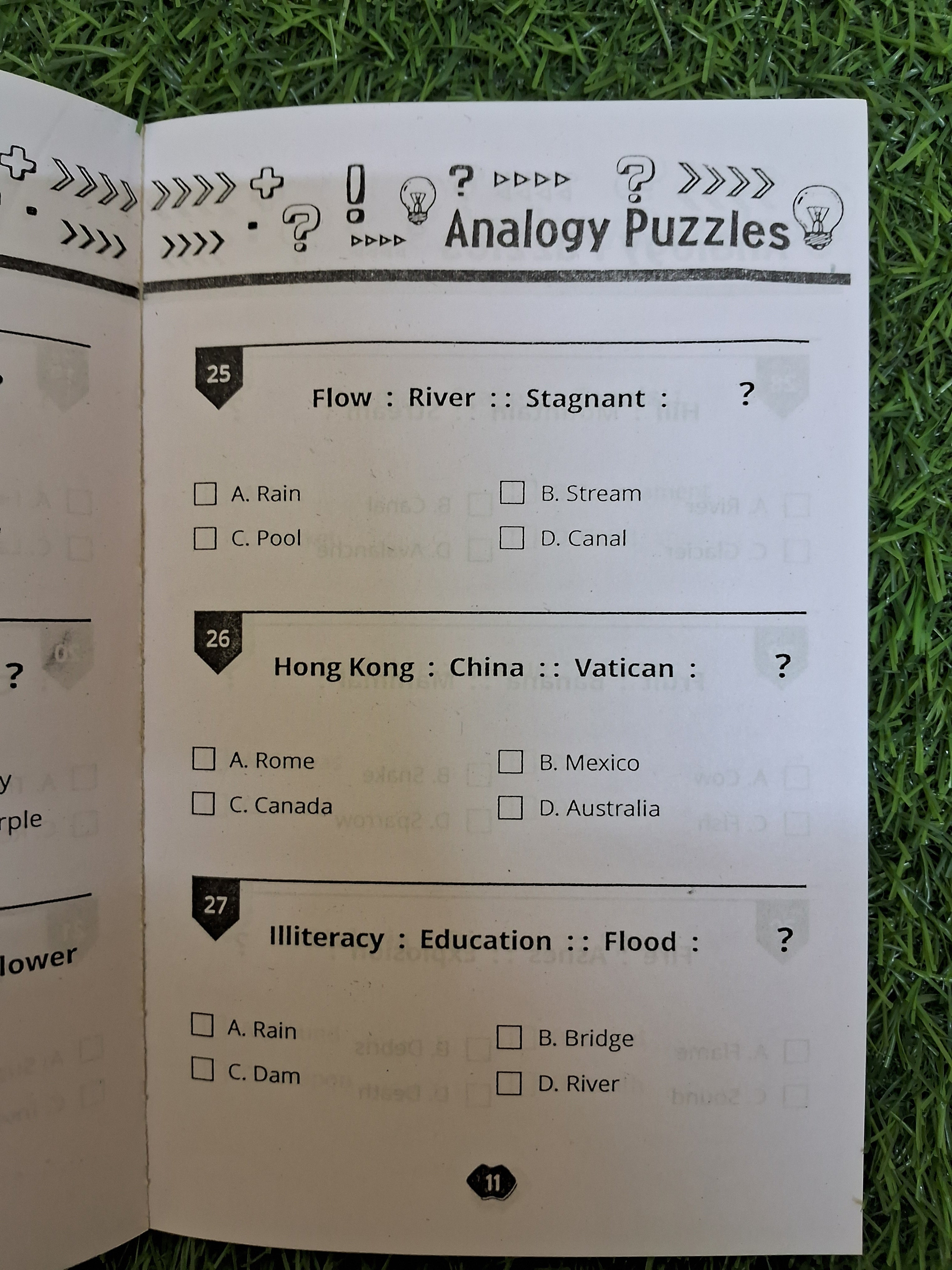 Analogy puzzles Book