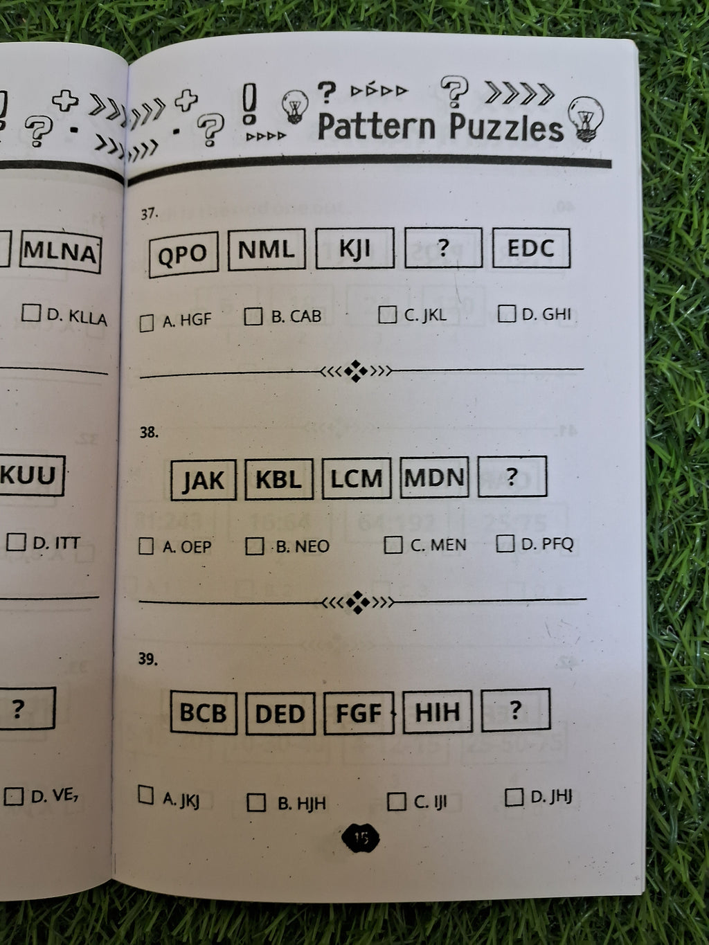 Pattern puzzles Book