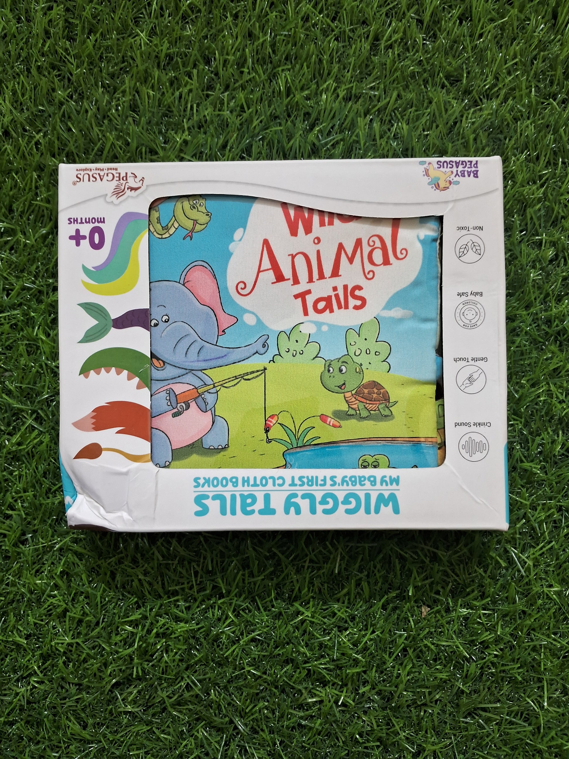 MY BABYS FIRST CLOTH BOOKS - WILD ANIMAL TAILS