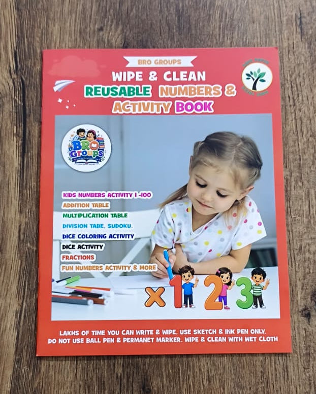 Reusable Numbers Writing Book