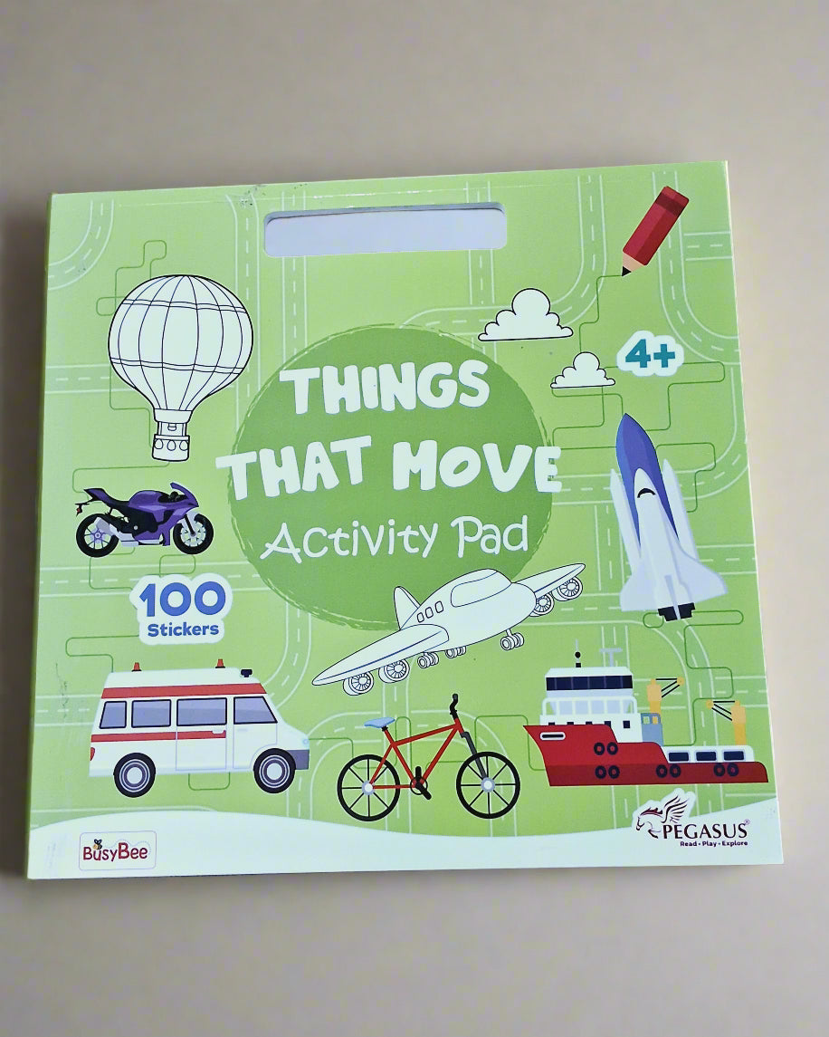 Things that Move Activity Pad (100 Stickers included)