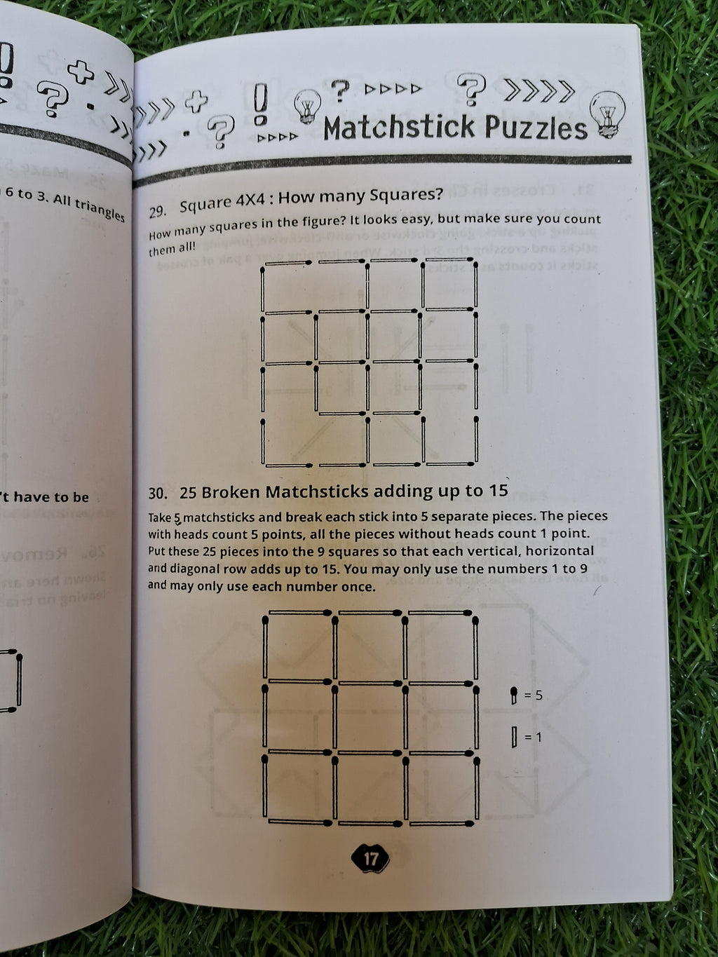 Match stick puzzles Book