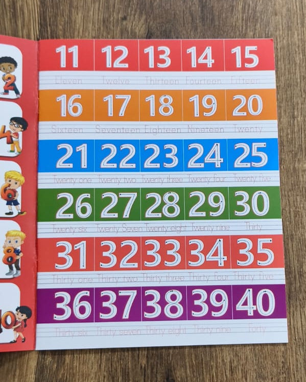 Reusable Numbers Writing Book