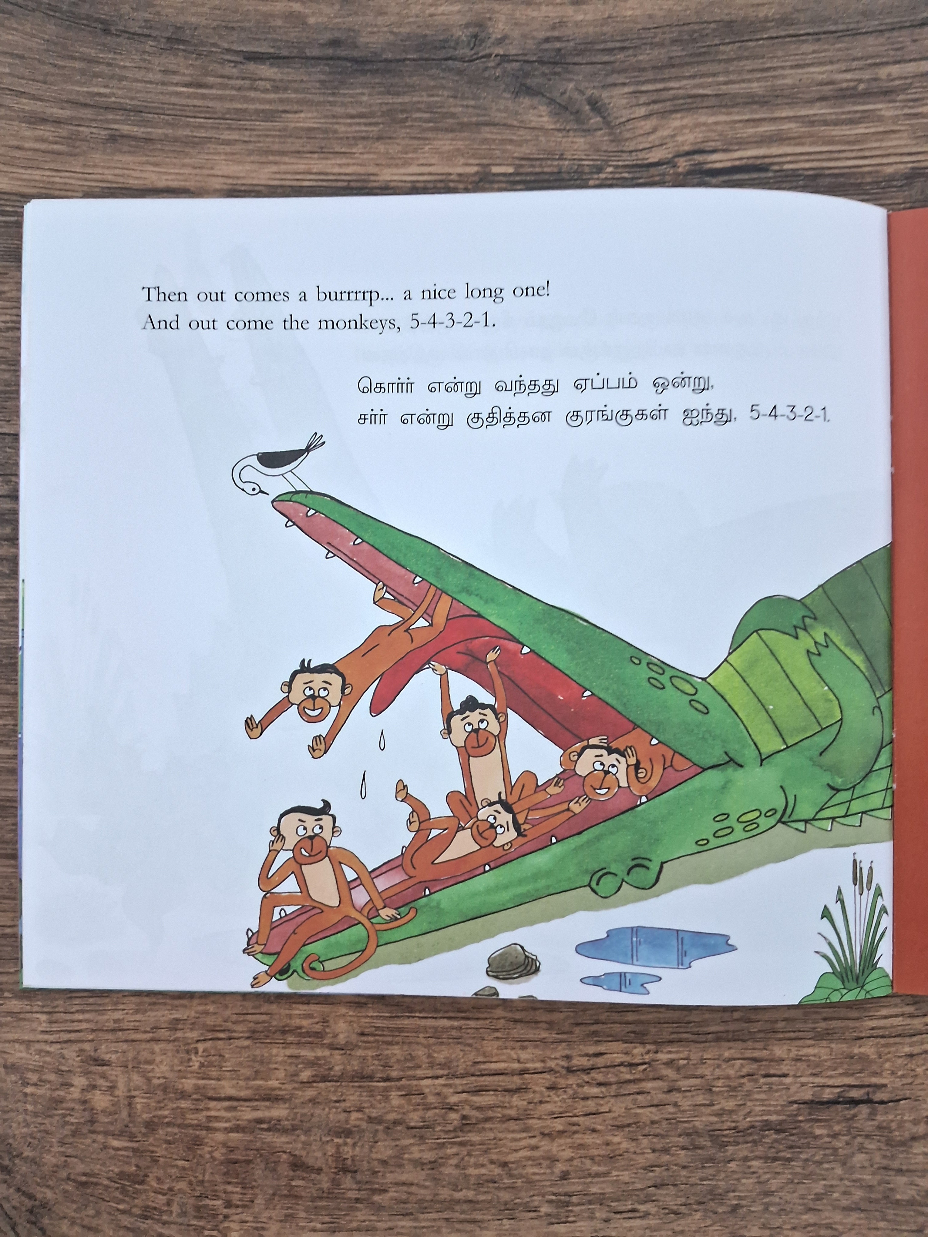 Five Little Monkeys - English/Tamil - Bilingual Book