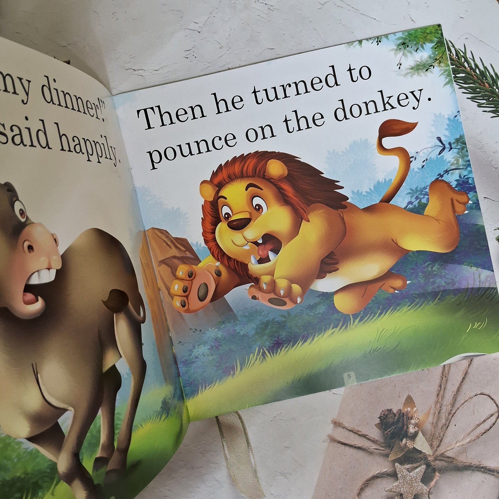 The Lion the Cock and the Donkey - Large Print - We Are Turners