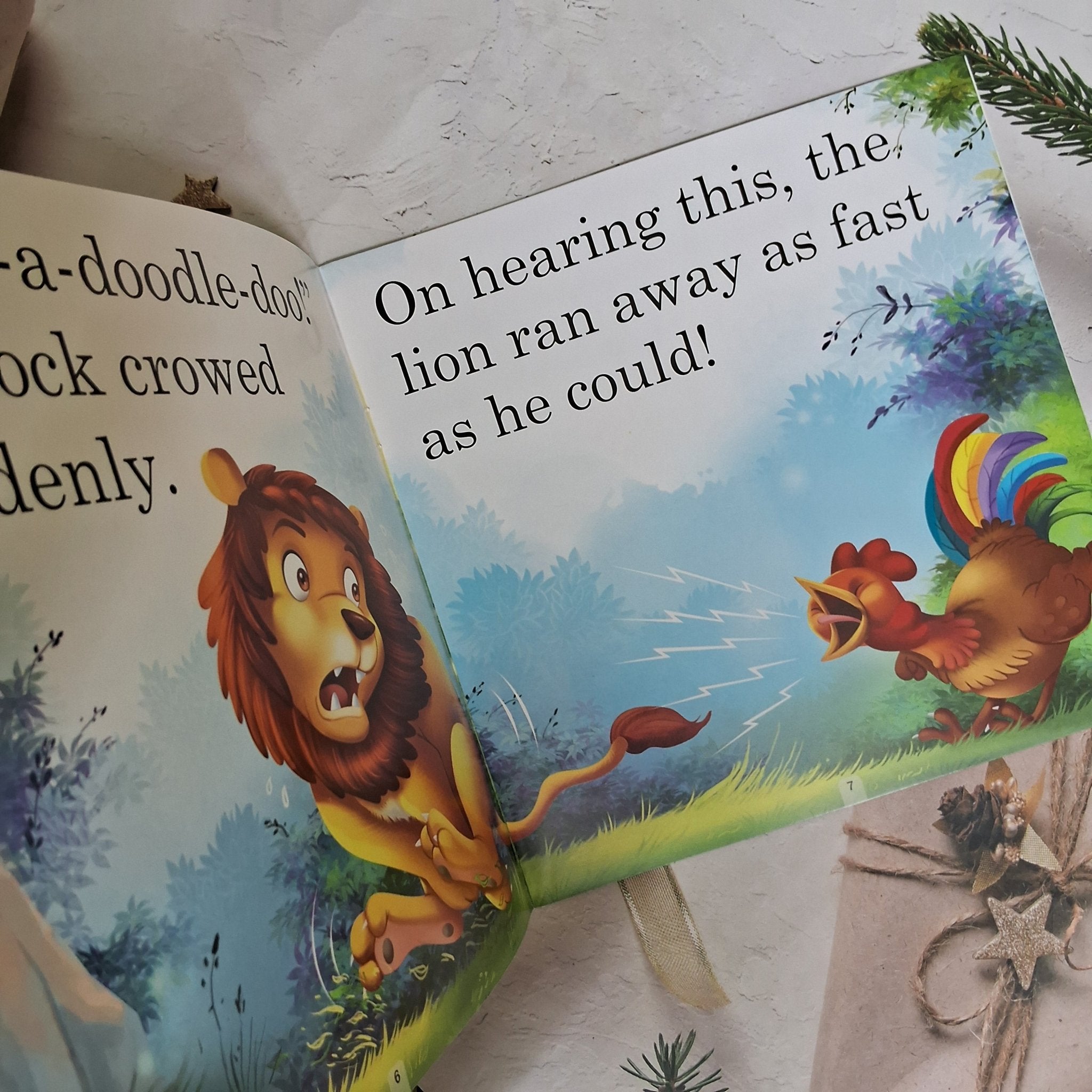 The Lion the Cock and the Donkey - Large Print - We Are Turners