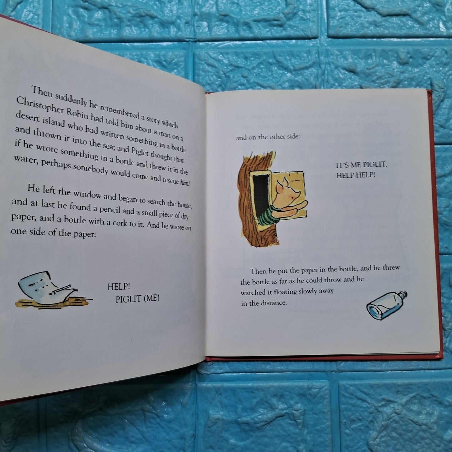 Winnie the Pooh Piglet is Rescued - Very Good Condition Hardcover - We Are Turners