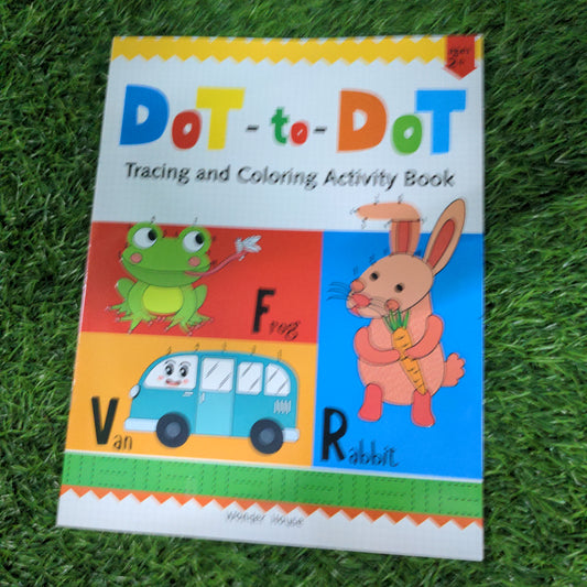 Dot-To-Dot - Tracing and Coloring Activity Book For Kids